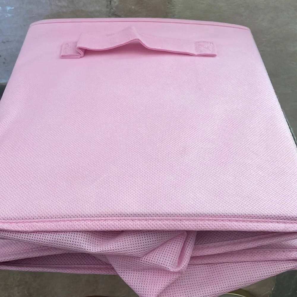 Collapsible Pink Cloth Box